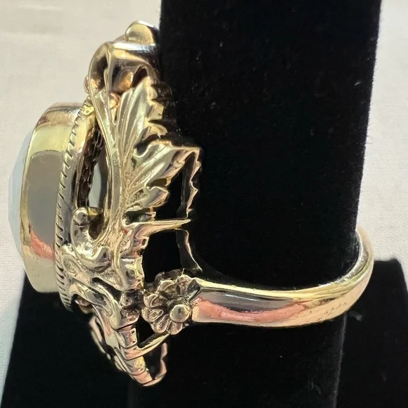 Nicky Butler faceted moonstone cocktail ring.